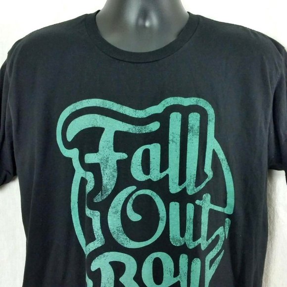 Fall Out Boy Save Rock and Roll Tour 2013 Mens Large Black Tee Shirt Short Sleev - Picture 3 of 8